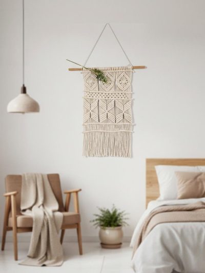Diamond Tassel Macrame Wall Hanging