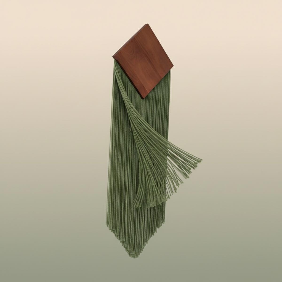 Green Fiber Wall Hanging - Image 2
