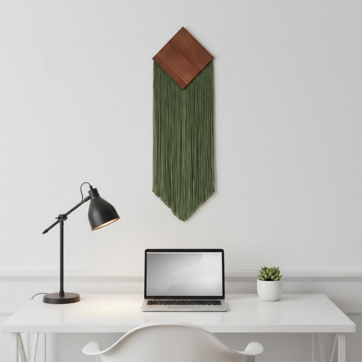 Green Fiber Wall Hanging - Image 3