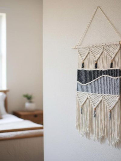 Blue Wave Macrame Wall Hanging