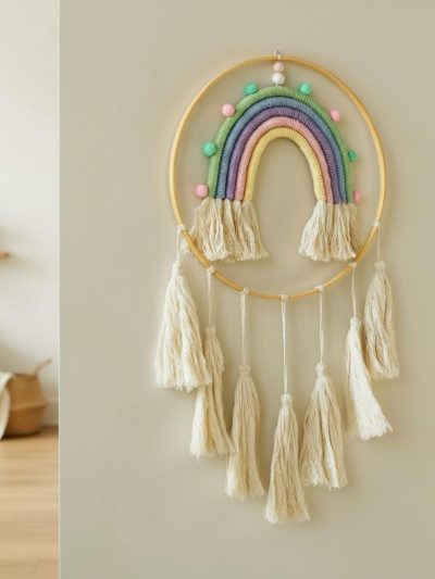 Rainbow Macrame Wall Hanging