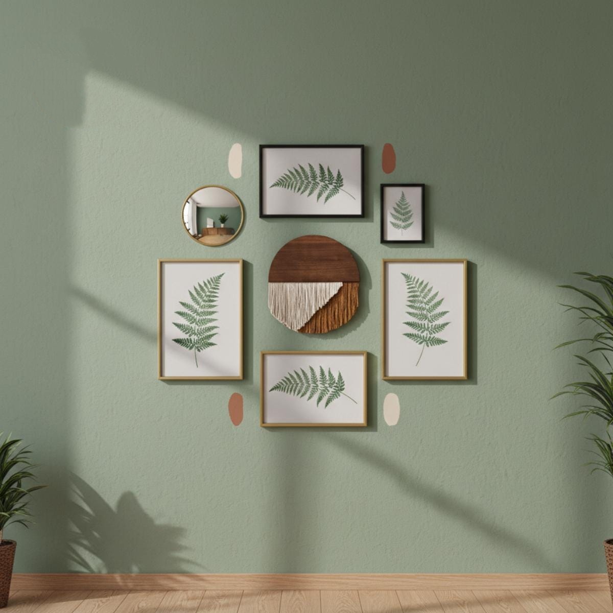 Round Wood Fiber Wall Hanging - Image 5