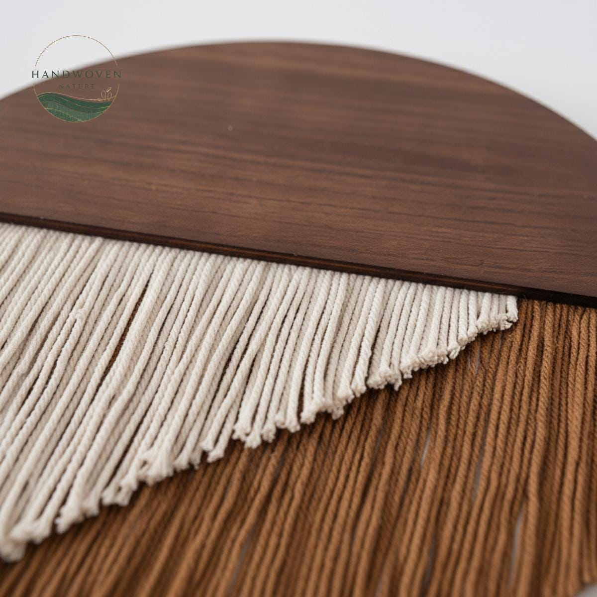 Round Wood Fiber Wall Hanging - Image 3