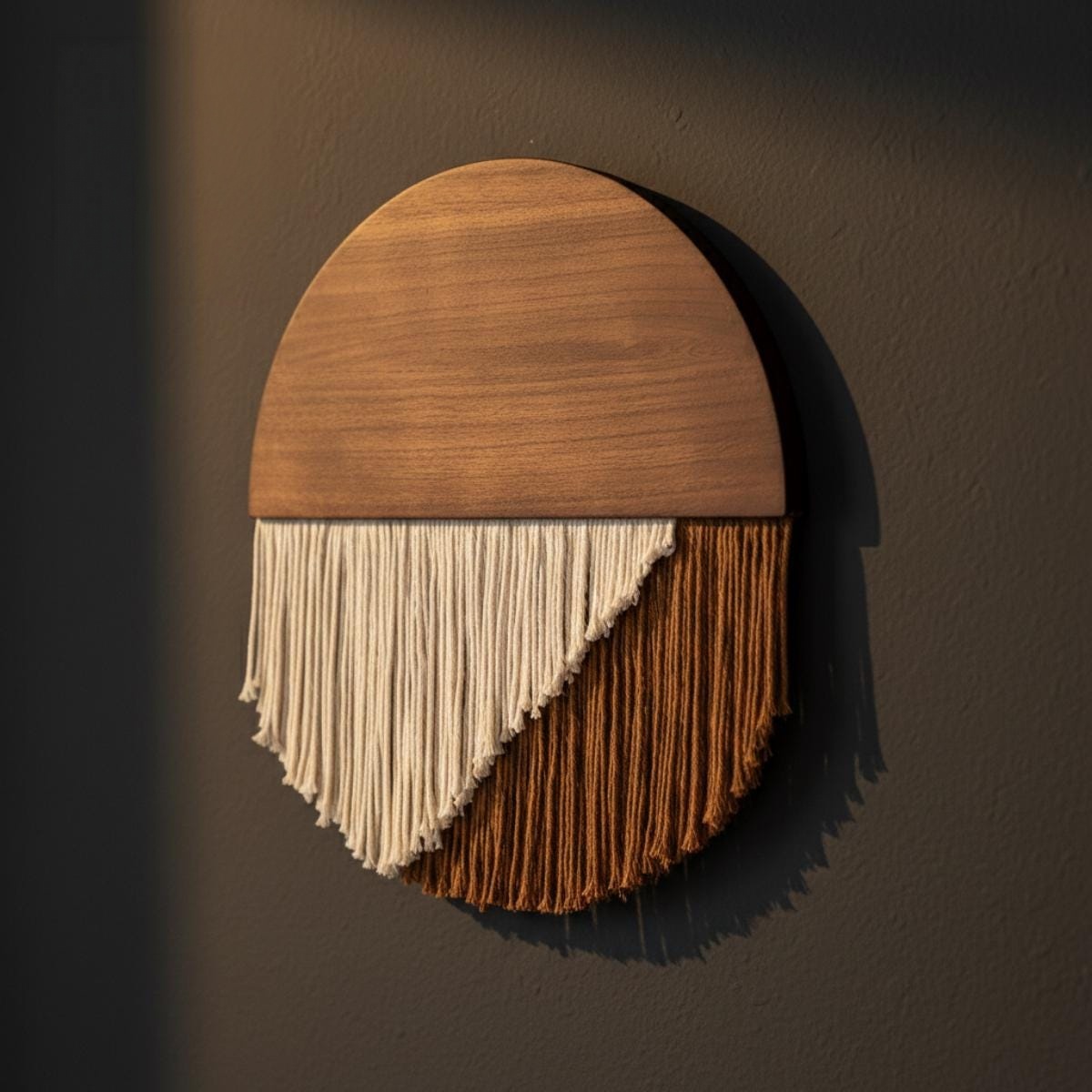 Round Wood Fiber Wall Hanging - Image 4