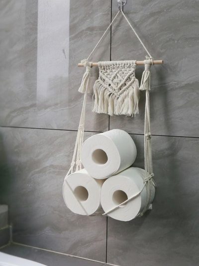 Macrame Toilet Paper Holder