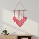 Pink Feather Macrame Wall Hanging